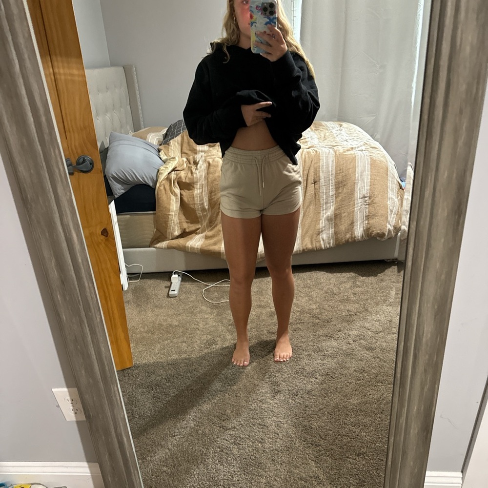 H&M Tan Athletic Shorts High-Waisted